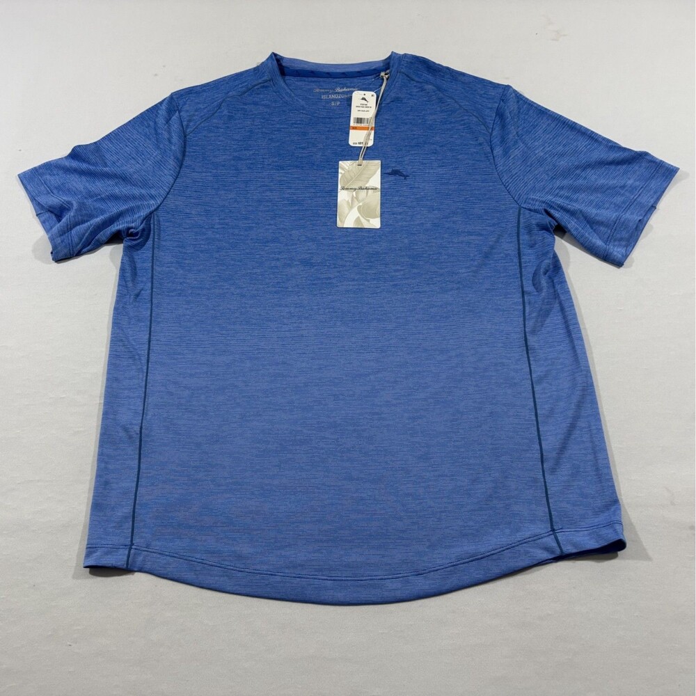 Tommy Bahama Oasis Fade Crew T Shirt Mens Blue Island Zone Performance Sz S NWT
